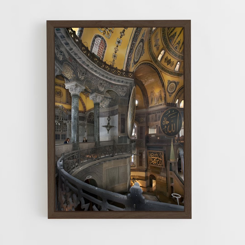 ap-hagia sophia-11 cadre Bois foncé