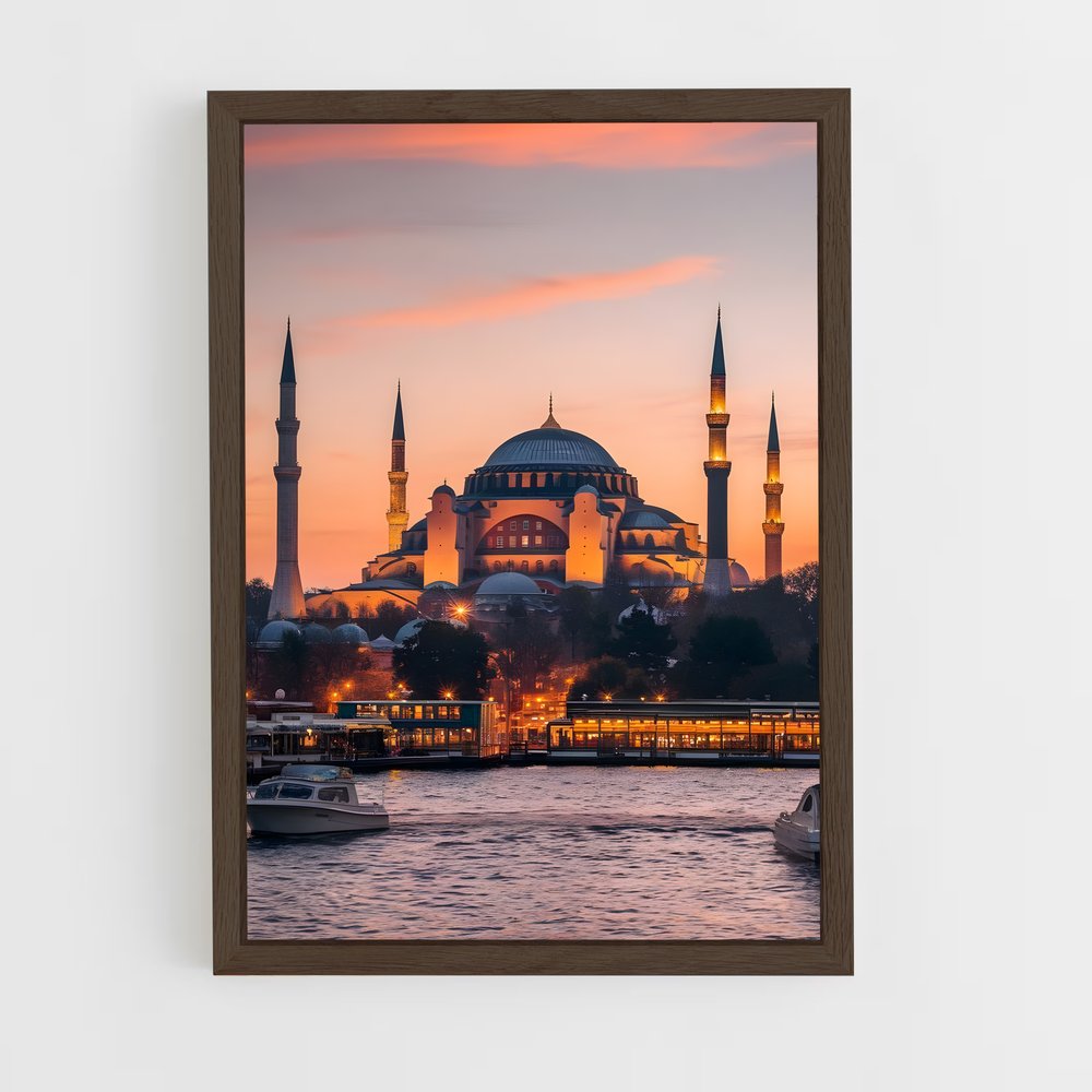 ap-hagia sophia-13 cadre Bois foncé