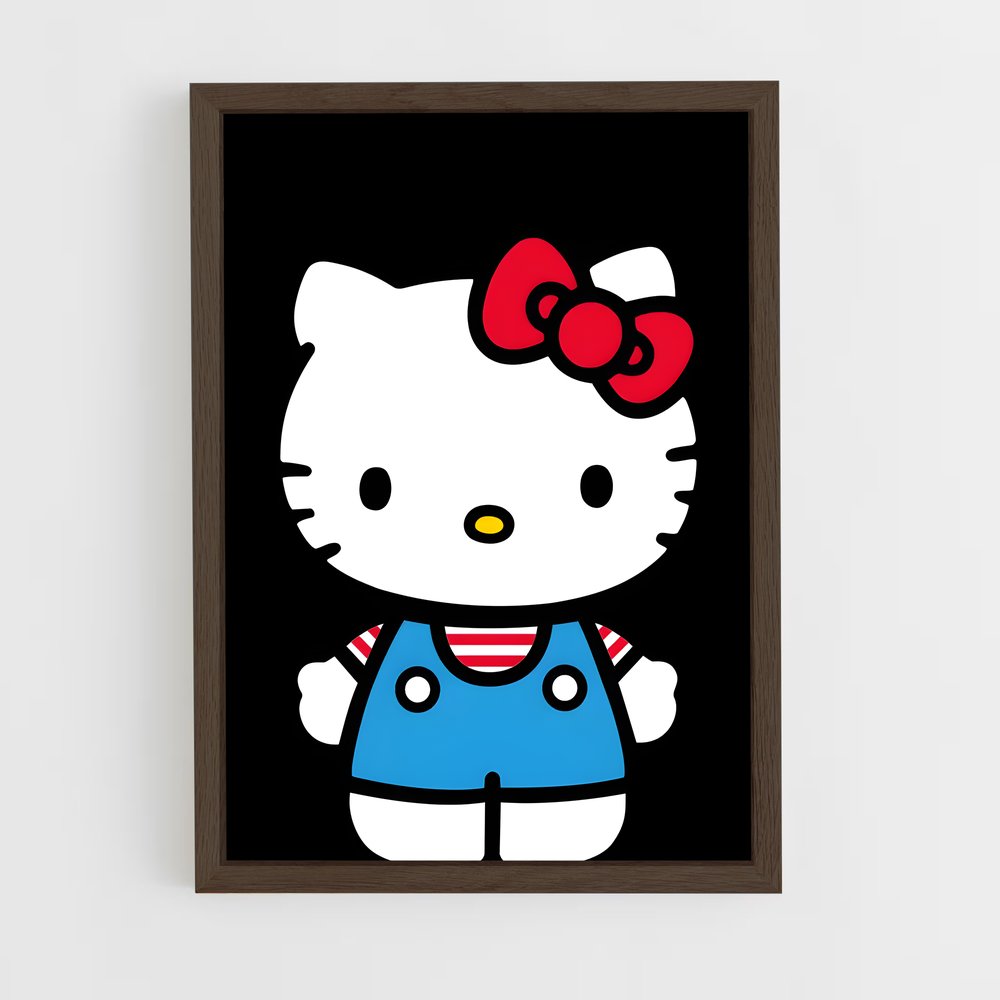 ap-hello kitty-8 cadre Bois foncé