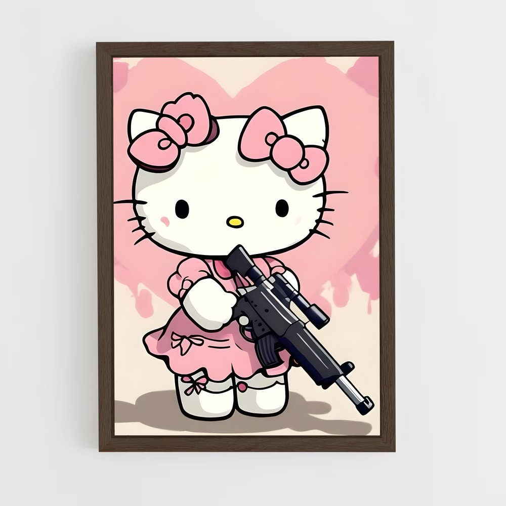 ap-hello kitty-9 cadre Bois foncé