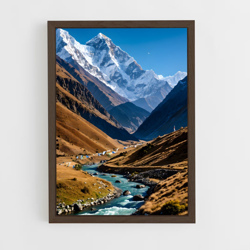 ap-himalaya mountains-6 cadre Bois foncé