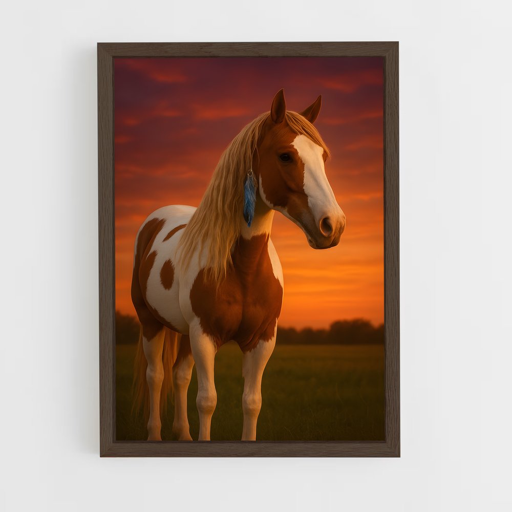ap-horse-15 cadre Bois foncé