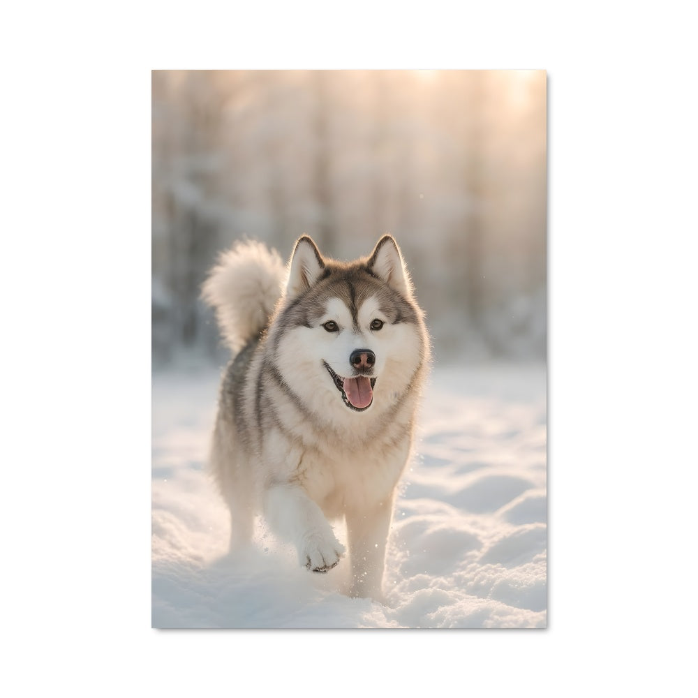 Poster Husky dans la Neige