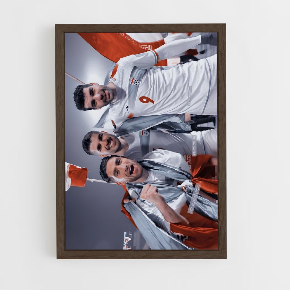 ap-iran national football team-13 cadre Bois foncé