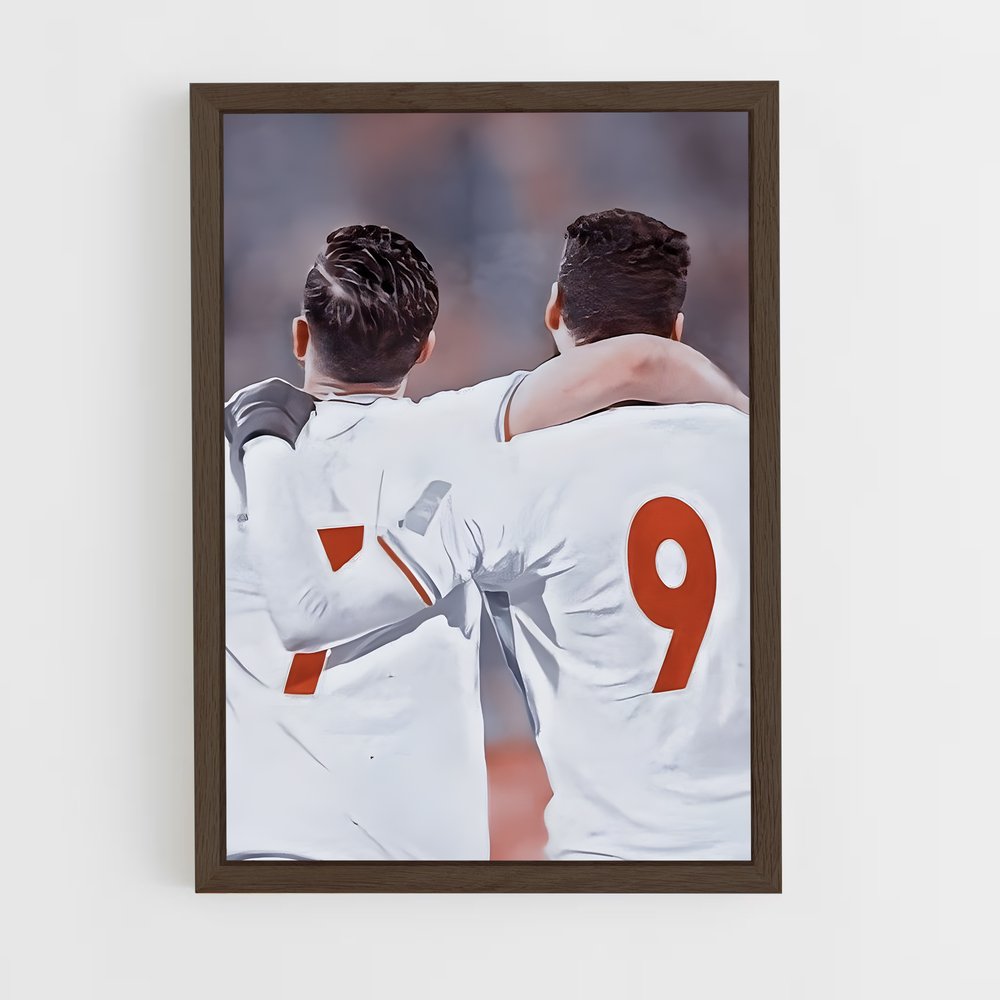 ap-iran national football team-5 cadre Bois foncé