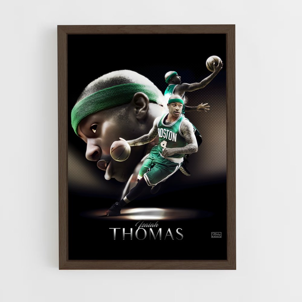 ap-isiah thomas-11 cadre Bois foncé