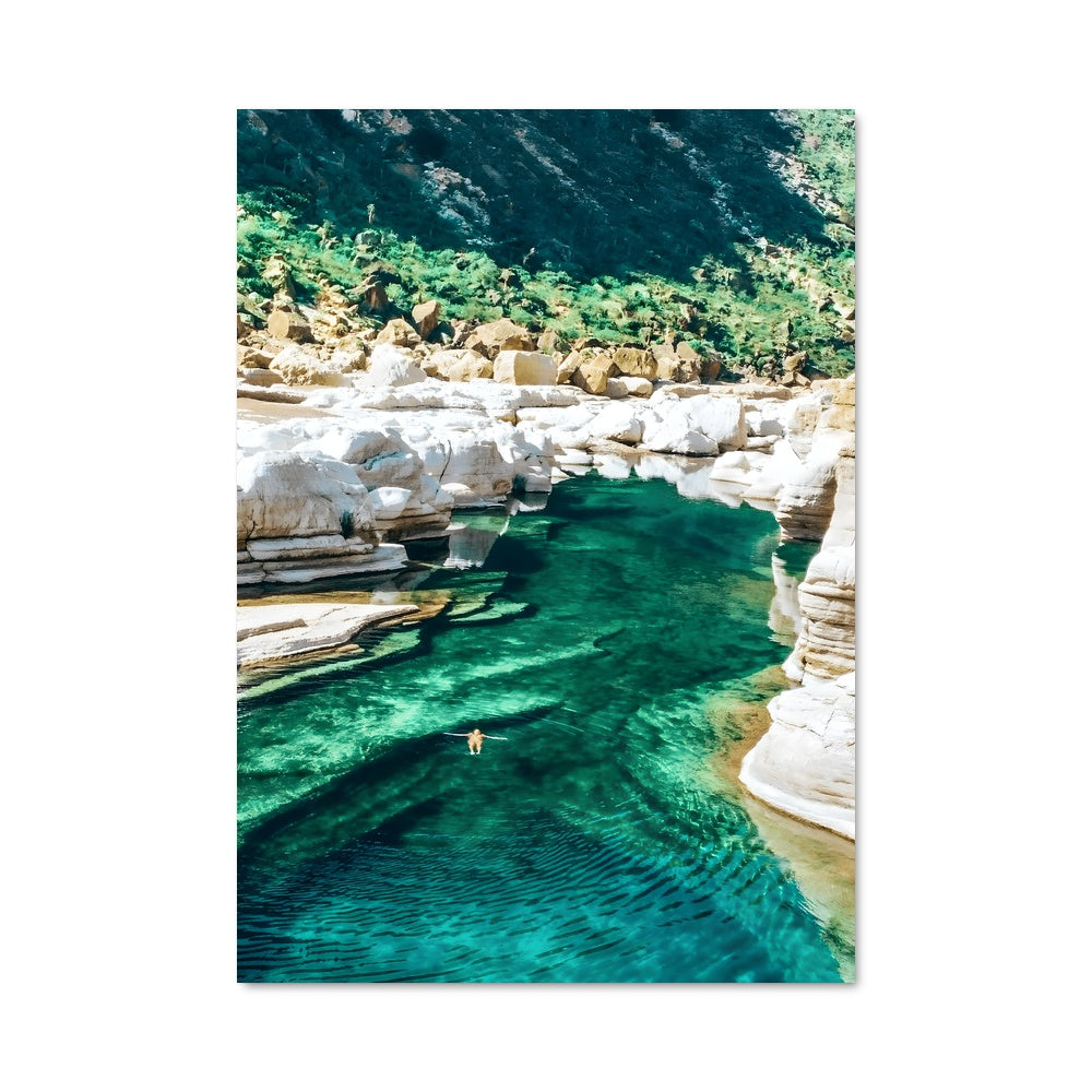 Poster Nageur Émeraude