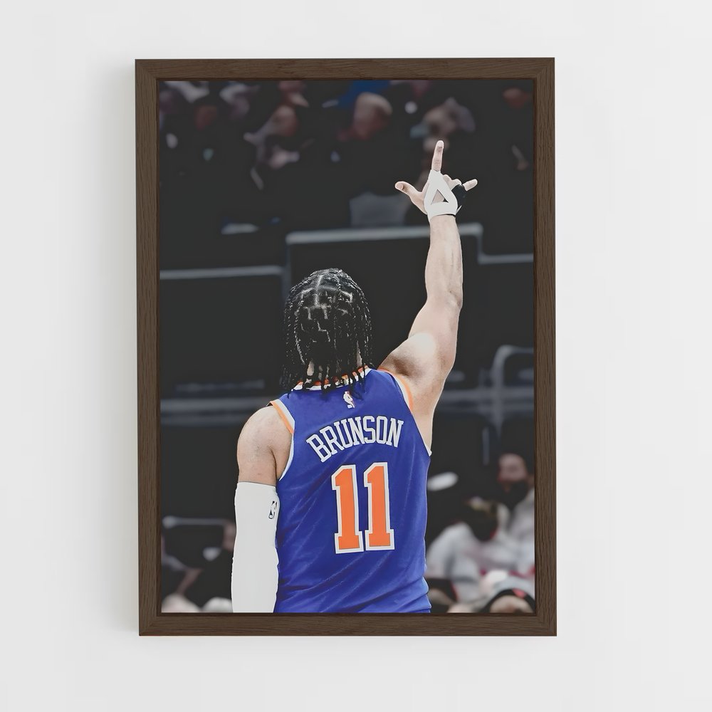 ap-jalen brunson-9 cadre Bois foncé