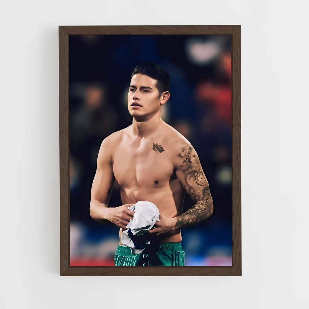 ap-james rodriguez-3 cadre Bois foncé