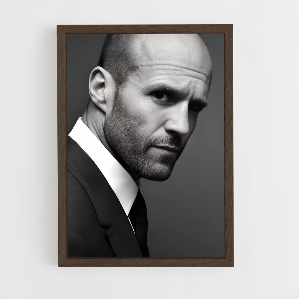 ap-jason statham-11 cadre Bois foncé