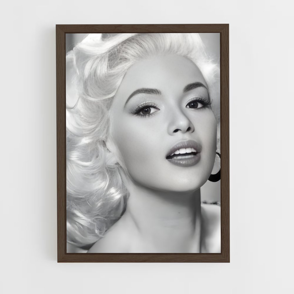 ap-jayne mansfield-8 cadre Bois foncé