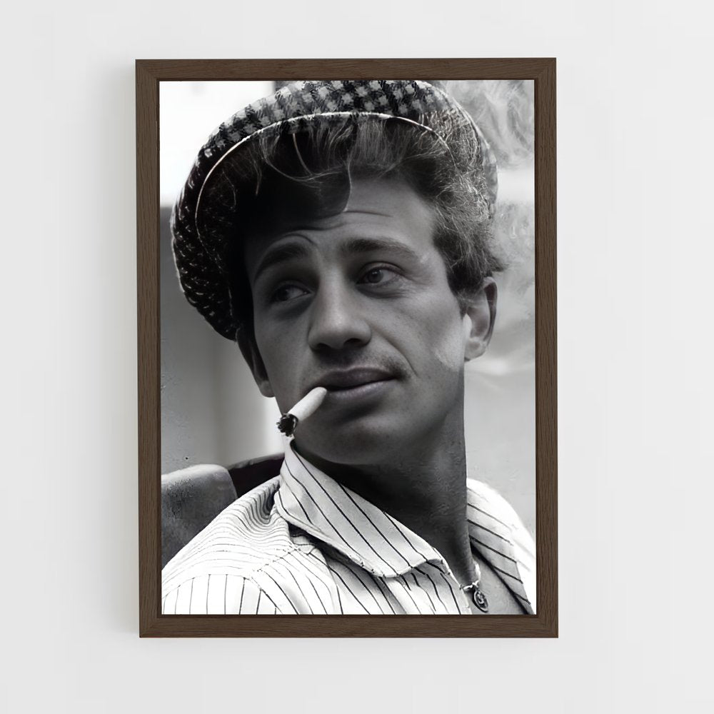 ap-jean-paul belmondo-1 cadre Bois foncé