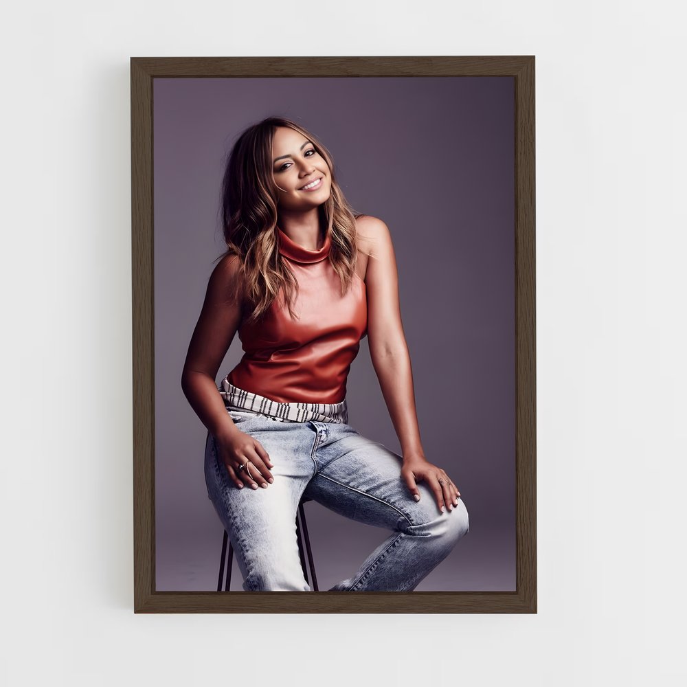 ap-jessica mauboy-1 cadre Bois foncé