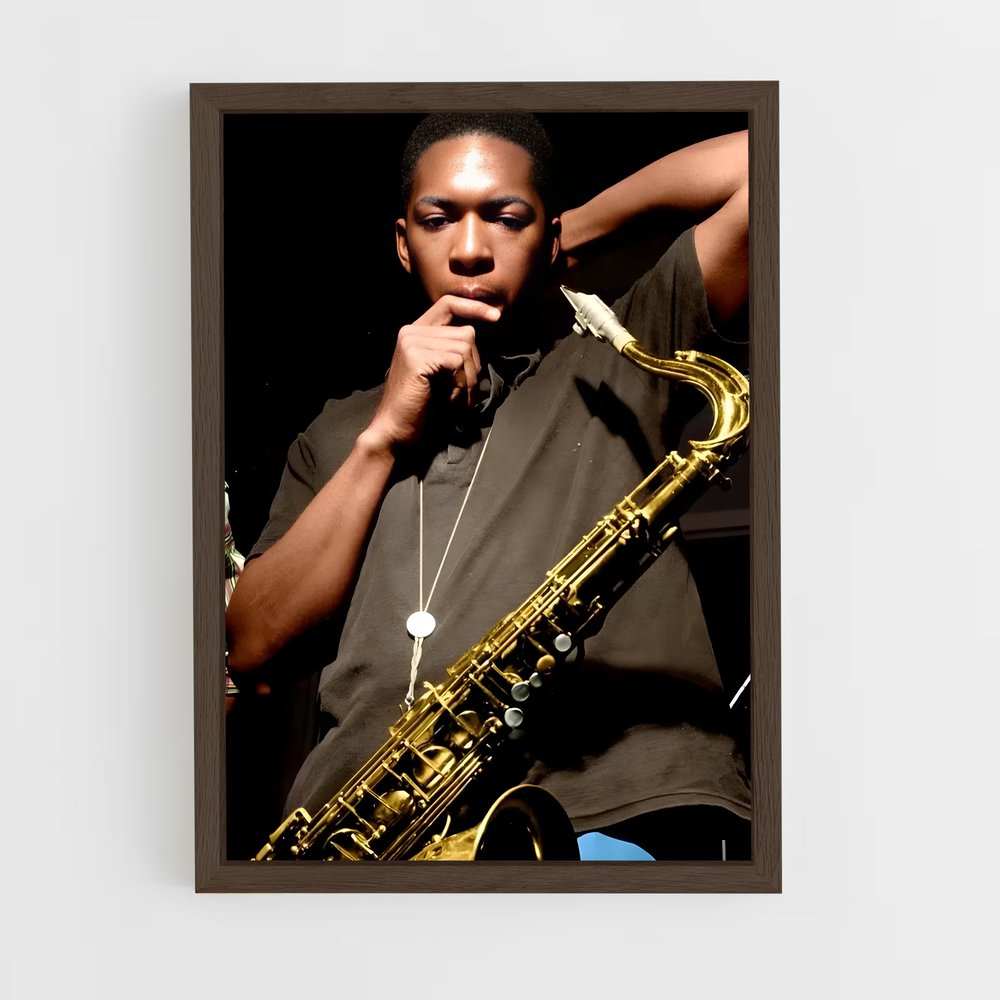 ap-john coltrane-4 cadre Bois foncé