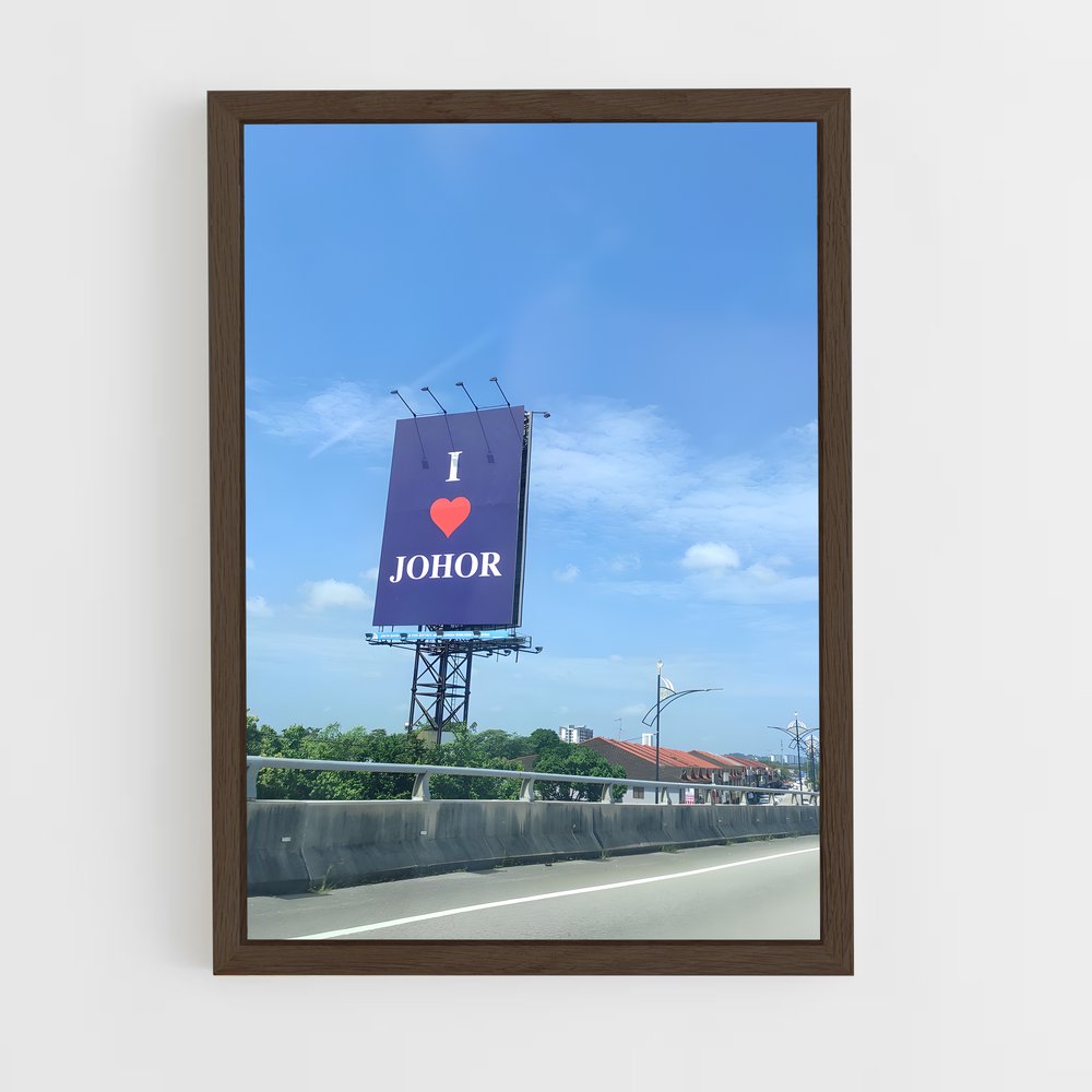 ap-johor bahru-5 cadre Bois foncé