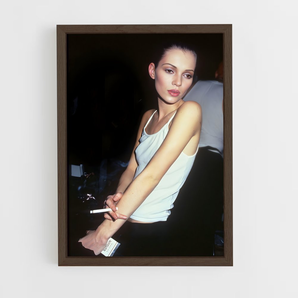 ap-kate moss-2 cadre Bois foncé