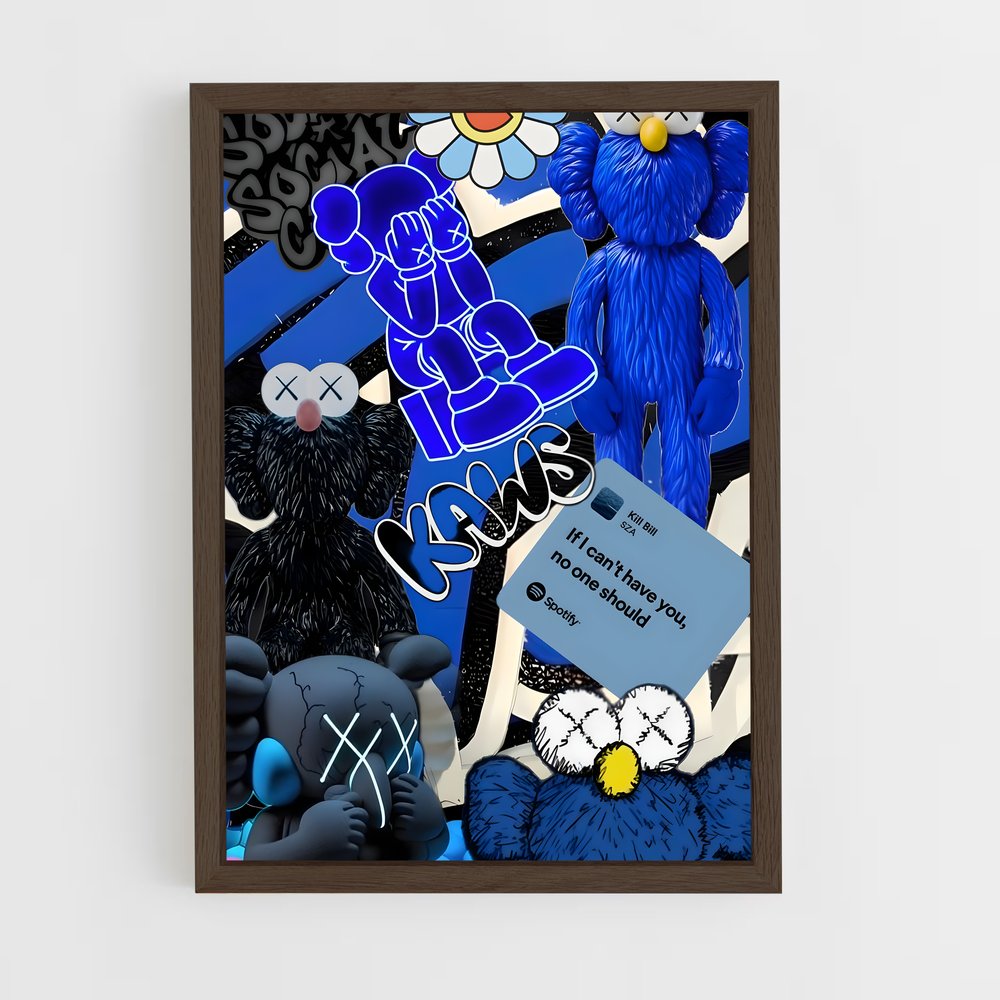 ap-kaws-2 cadre Bois foncé