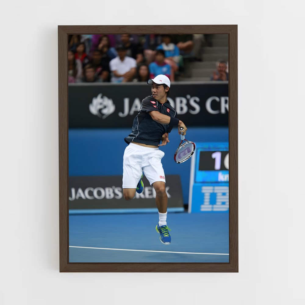 ap-kei nishikori-3 cadre Bois foncé