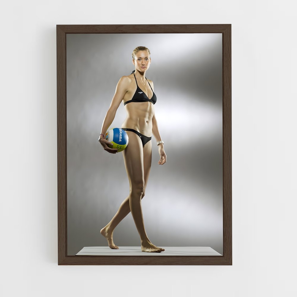 ap-kerri walsh jennings-2 cadre Bois foncé