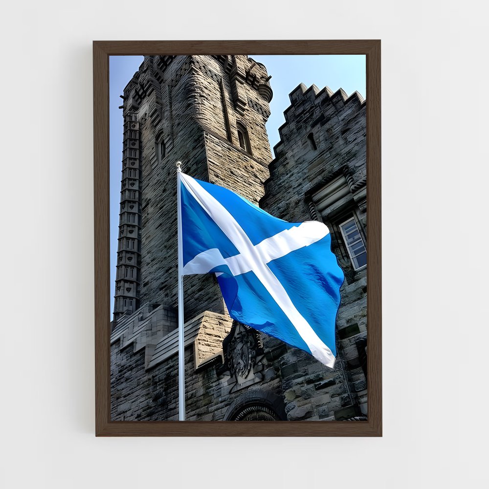 ap-kingdom of scotland flag-1 cadre Bois foncé