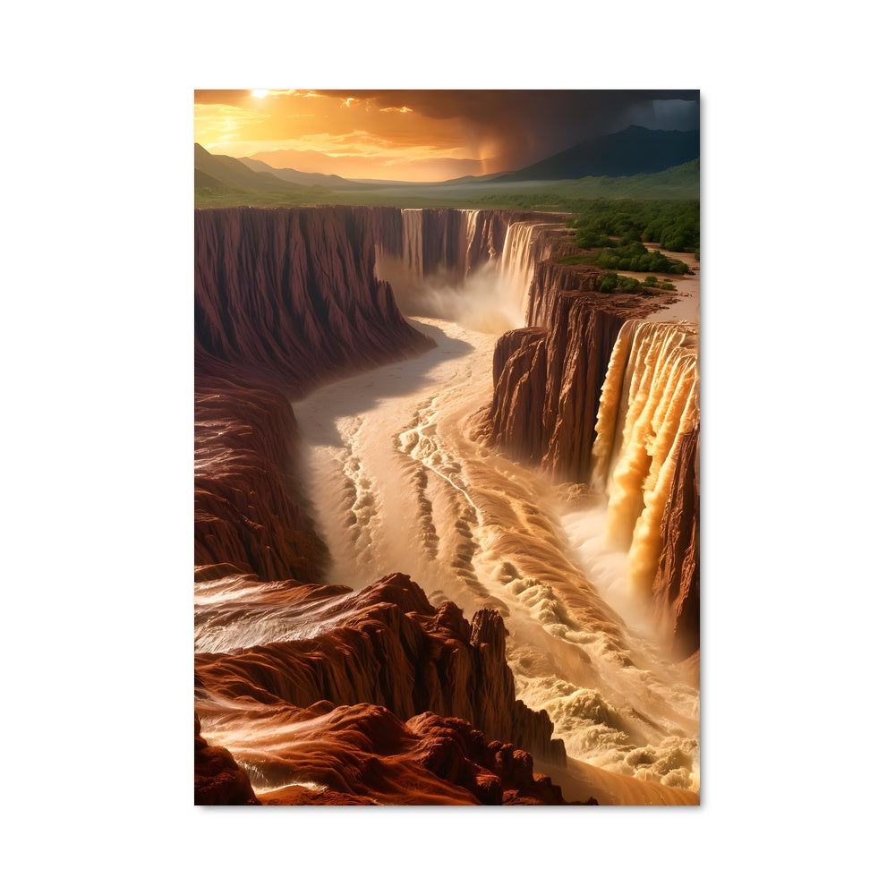 Poster Cascade Brune