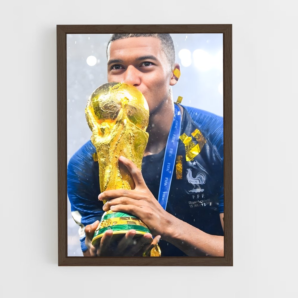 ap-kylian mbappe-7 cadre Bois foncé