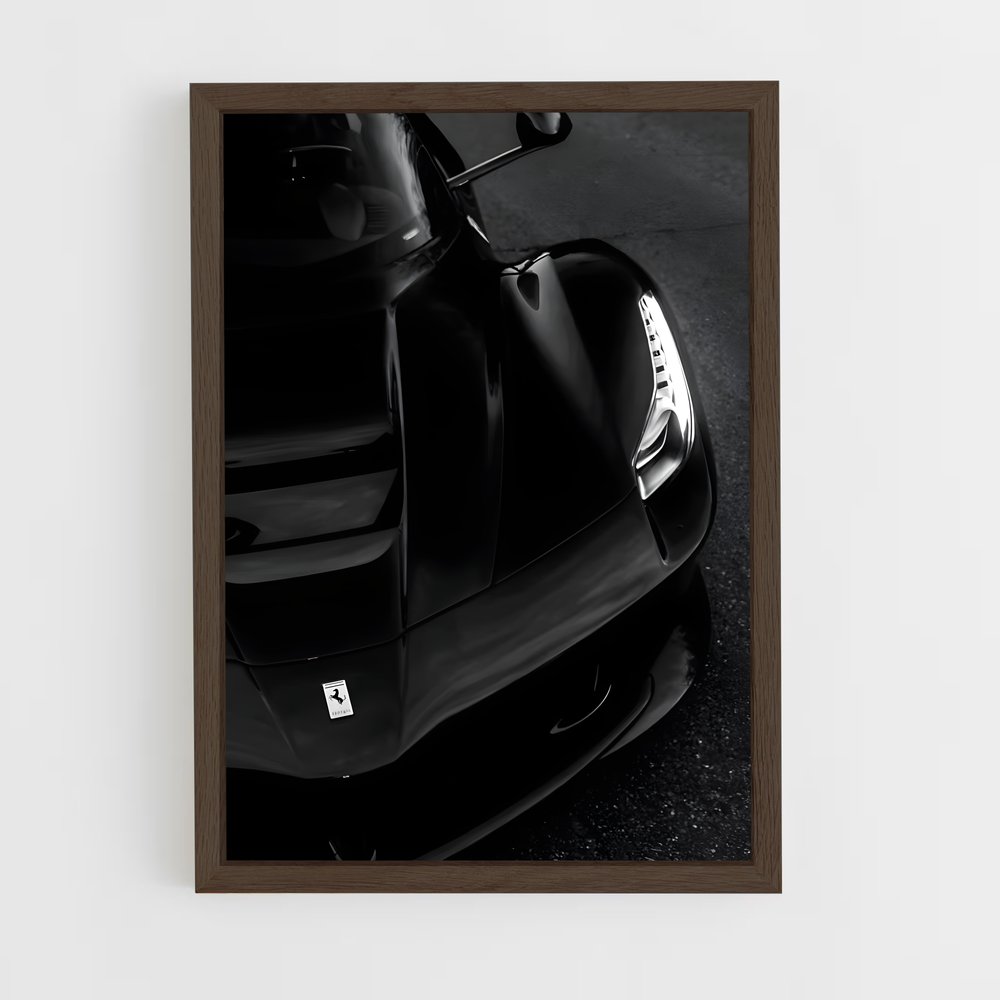 ap-la voiture noire-3 cadre Bois foncé