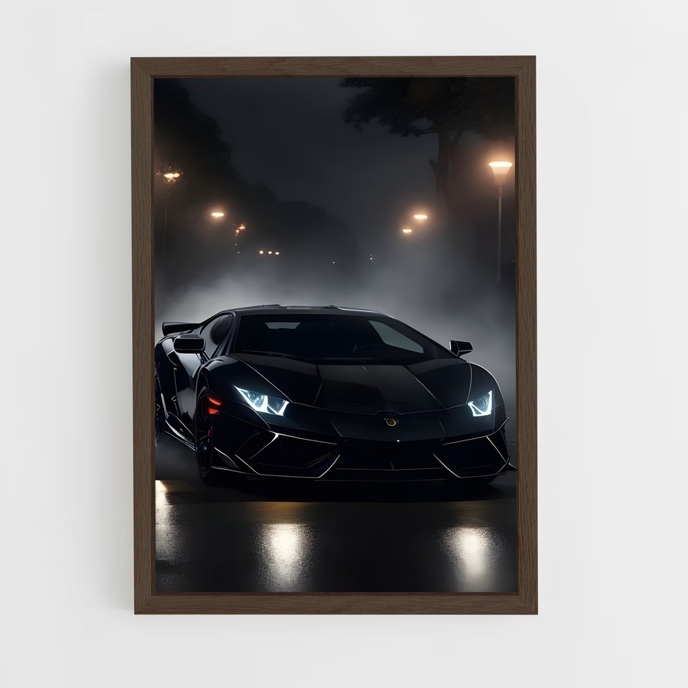 ap-la voiture noire-4 cadre Bois foncé