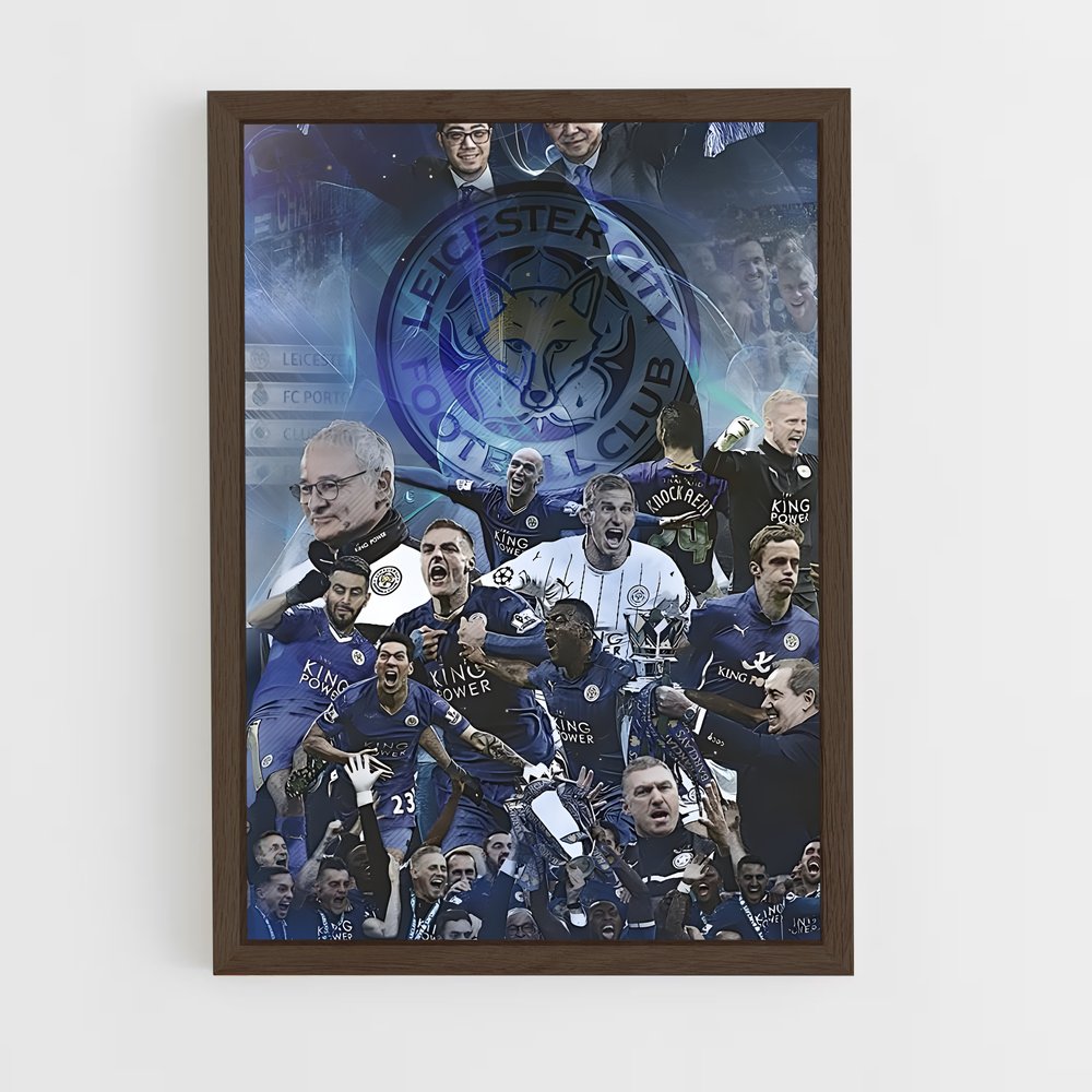 ap-leicester city fc-3 cadre Bois foncé