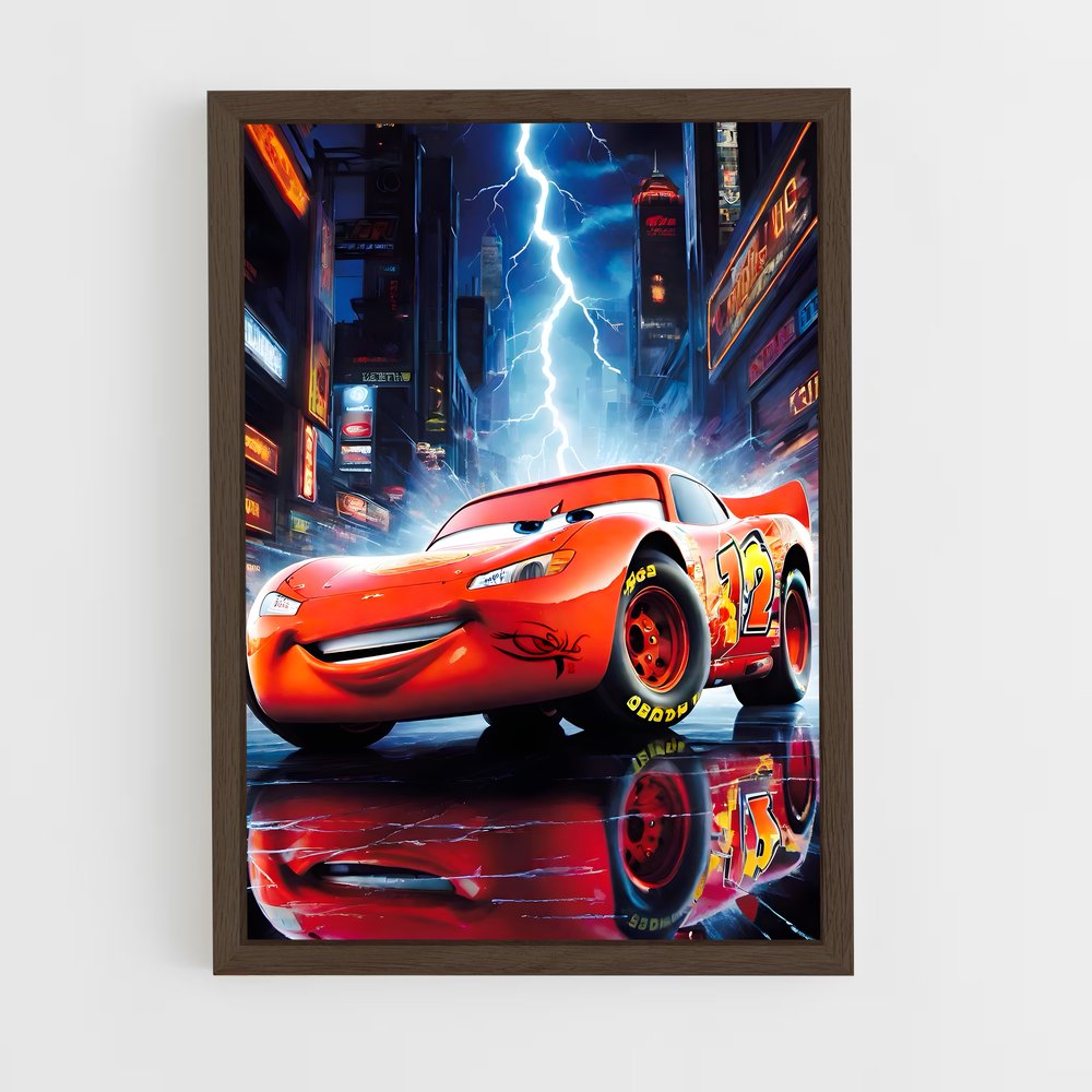 ap-lightning mcqueen-7 cadre Bois foncé