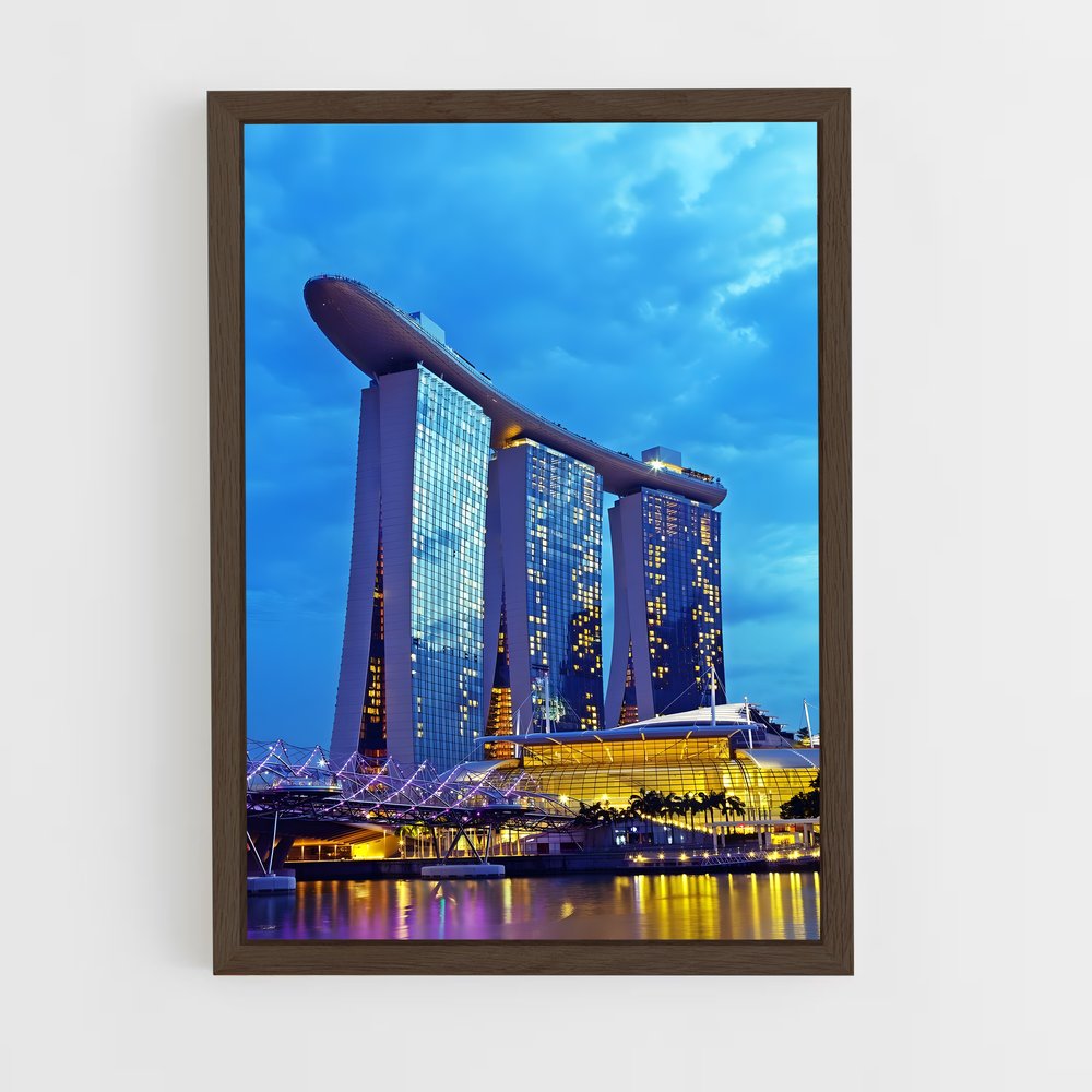 ap-marina bay sands-1 cadre Bois foncé
