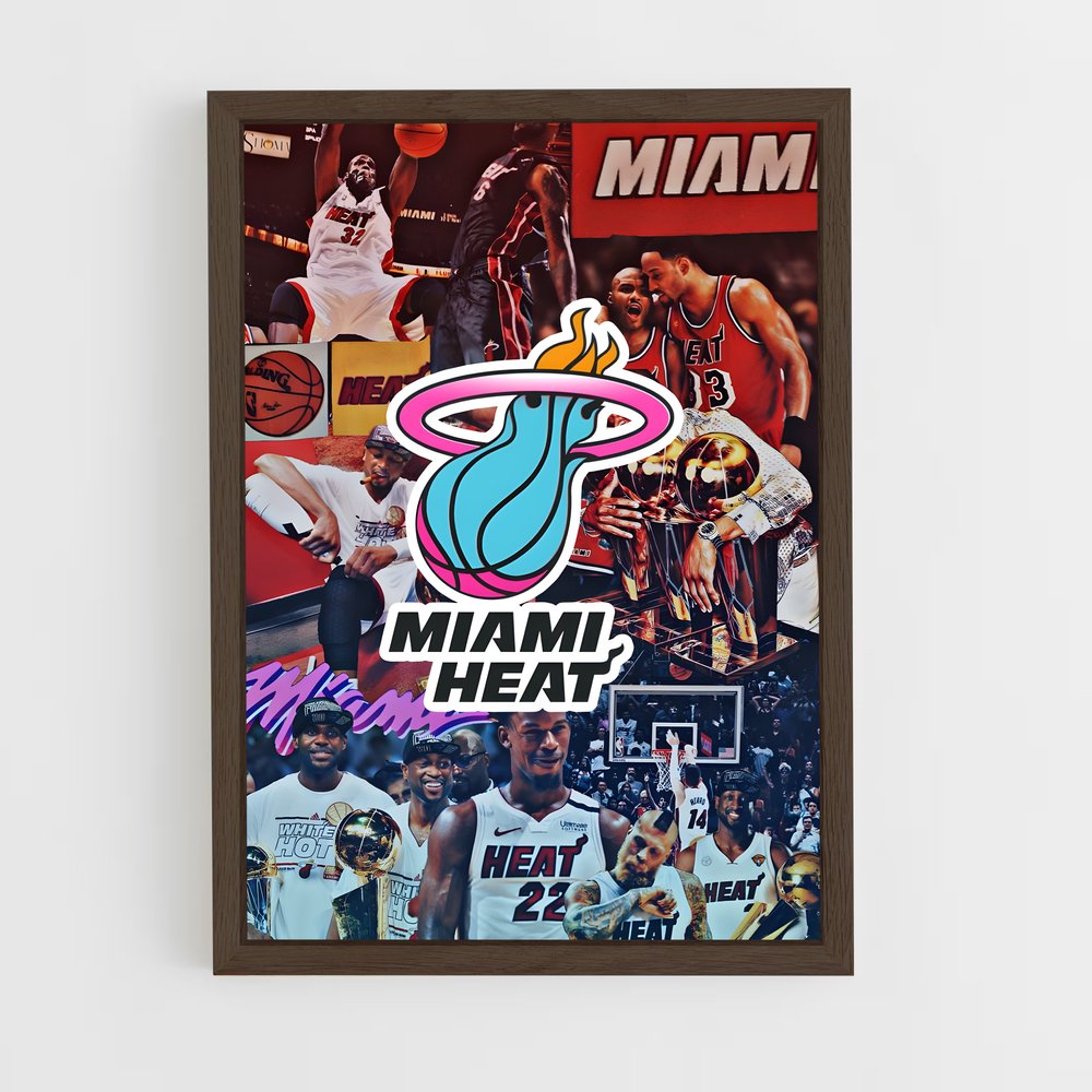 ap-miami heat-1 cadre Bois foncé