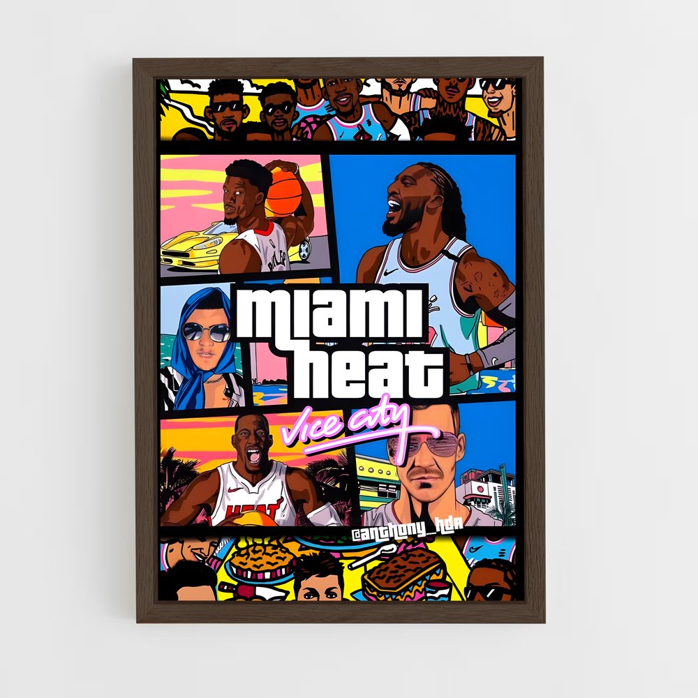 ap-miami heat-9 cadre Bois foncé