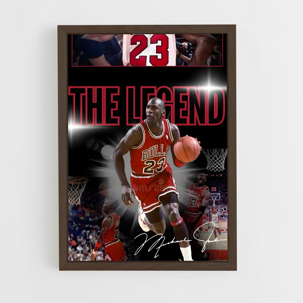 ap-michael jordan-6 cadre Bois foncé