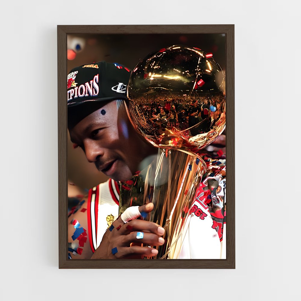 ap-michael jordan-9 cadre Bois foncé