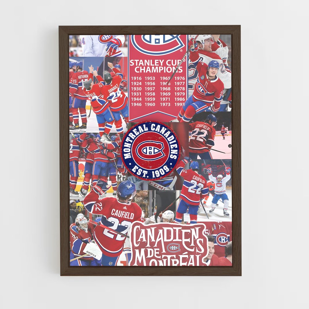 ap-montreal canadiens-1 cadre Bois foncé