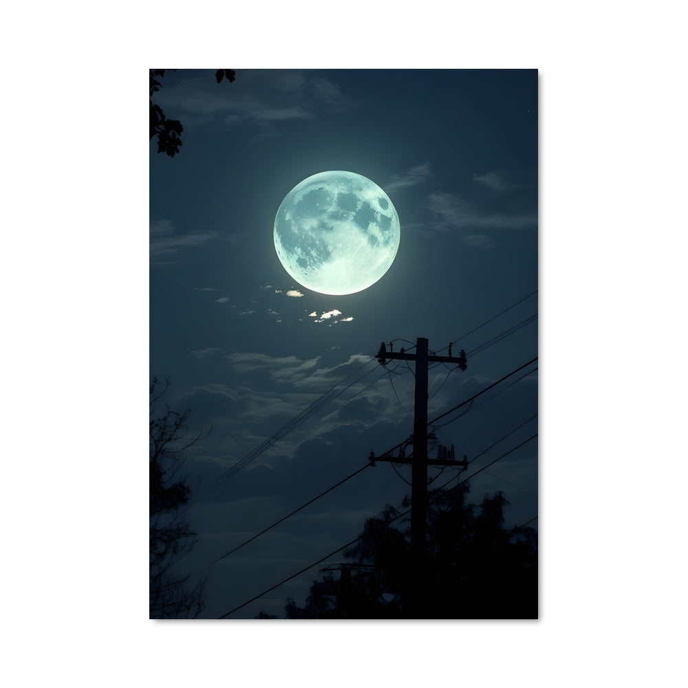 Poster Lune Électrique