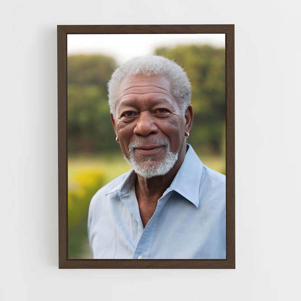 ap-morgan freeman-4 cadre Bois foncé