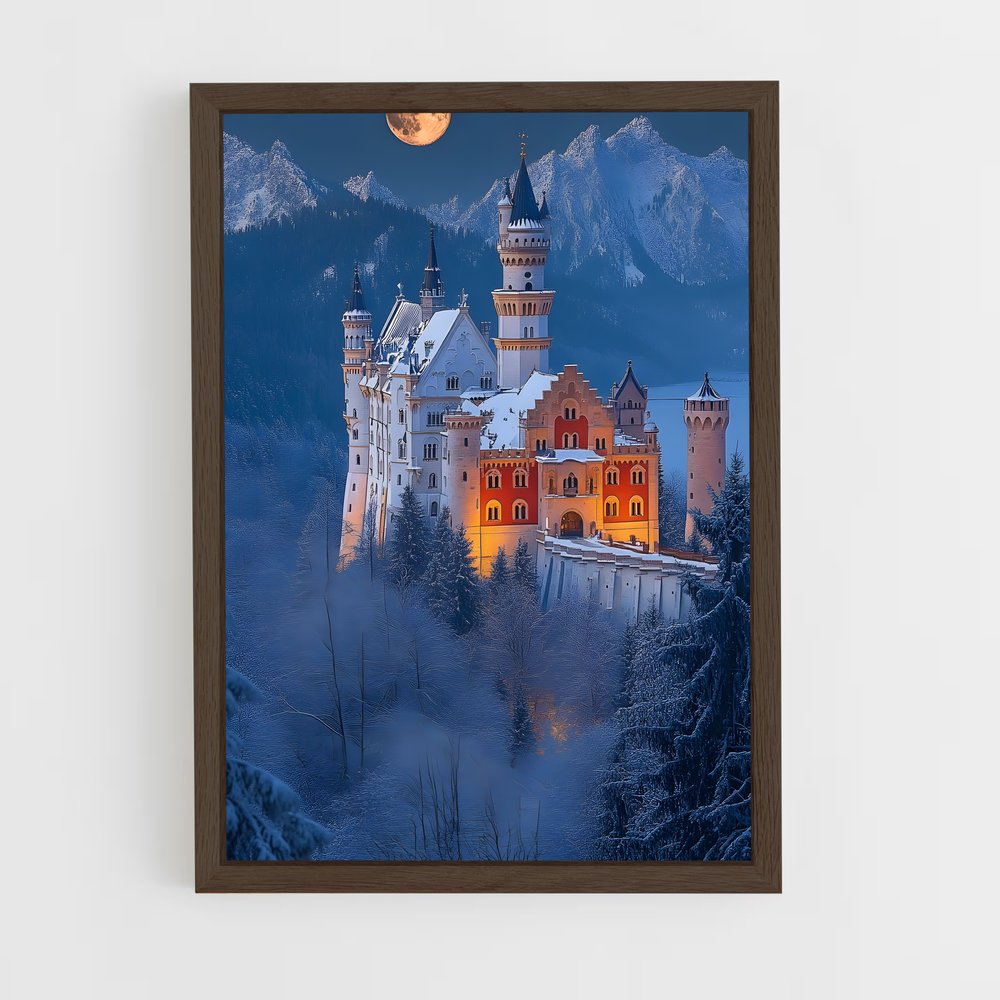 ap-neuschwanstein castle-4 cadre Bois foncé