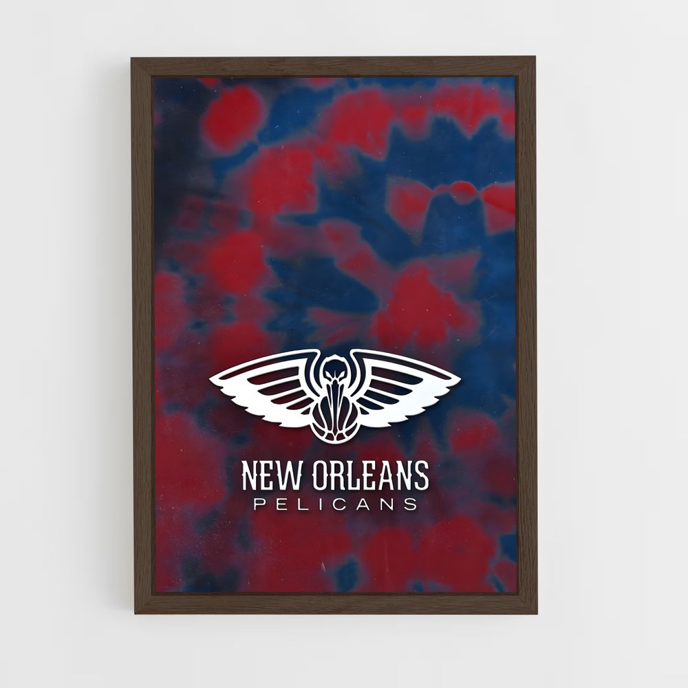 ap-new orleans pelicans-4 cadre Bois foncé