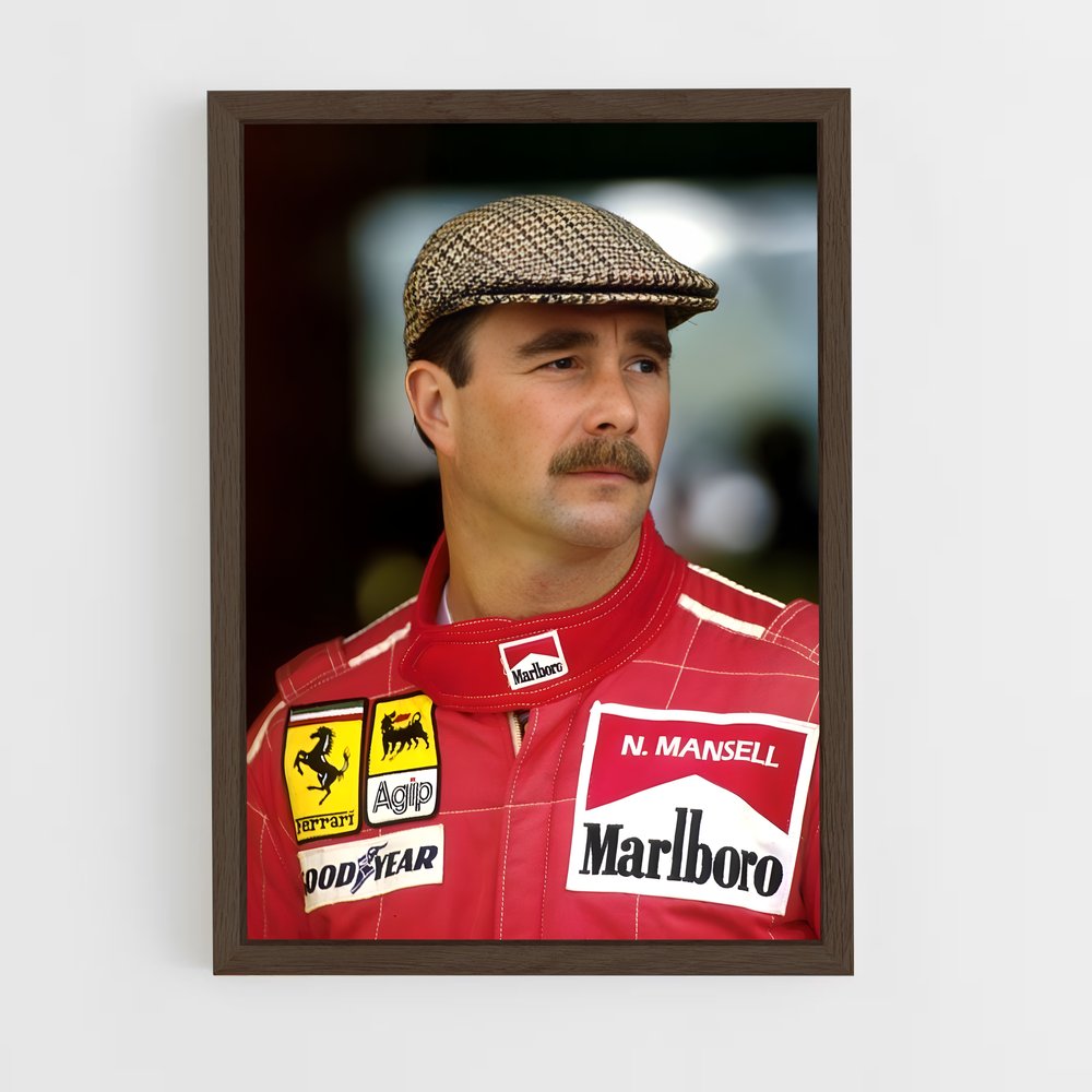 ap-nigel mansell-1 cadre Bois foncé