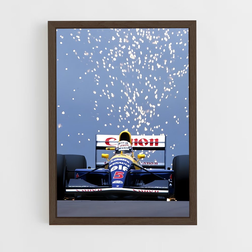 ap-nigel mansell-2 cadre Bois foncé
