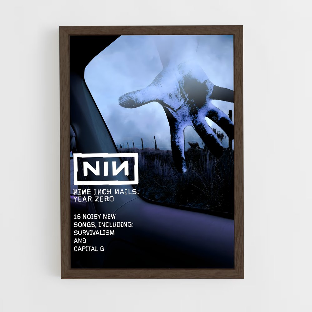 ap-nine inch nails-2 cadre Bois foncé