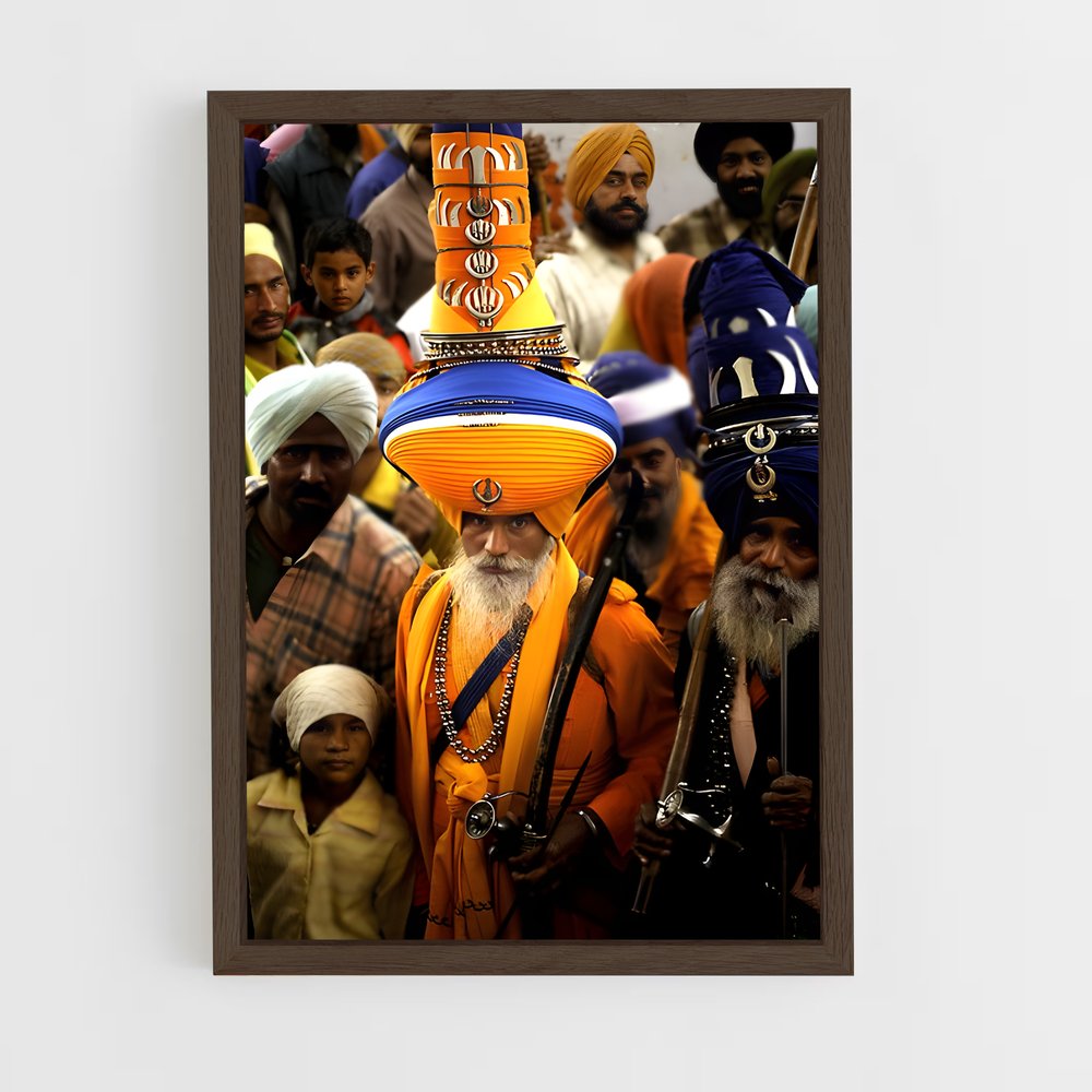 ap-nishan sahib-6 cadre Bois foncé