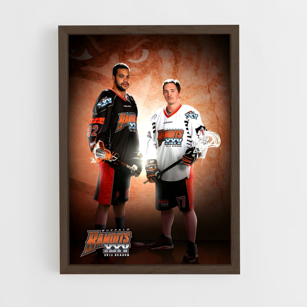 ap-nll national lacrosse league-1 cadre Bois foncé