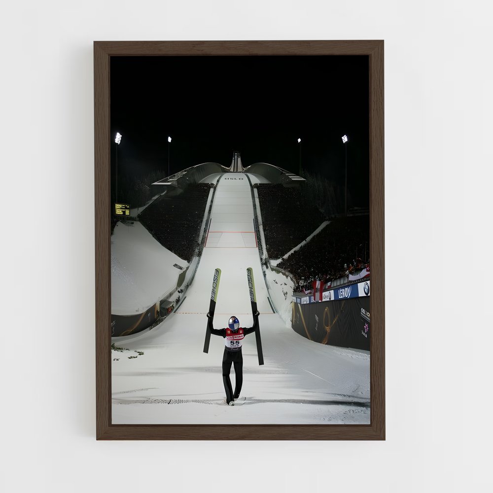 ap-olympics ski jumping-2 cadre Bois foncé