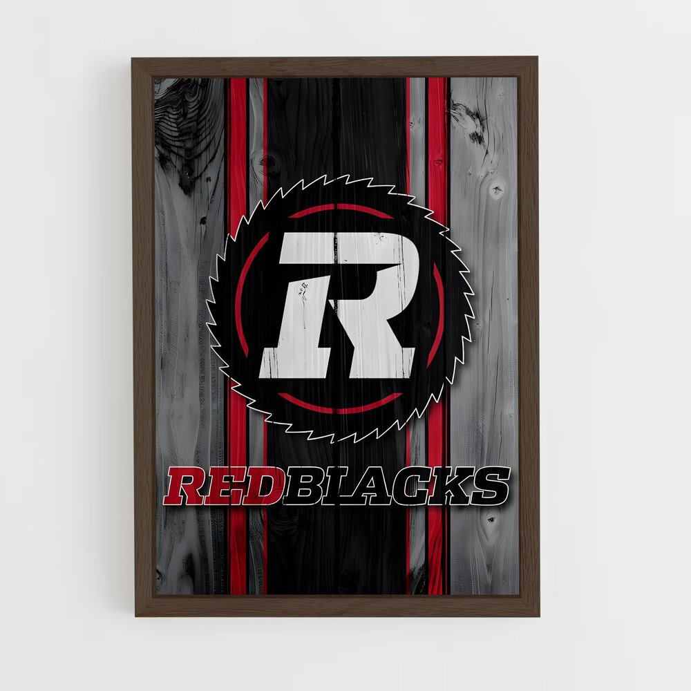 ap-ottawa redblacks-1 cadre Bois foncé