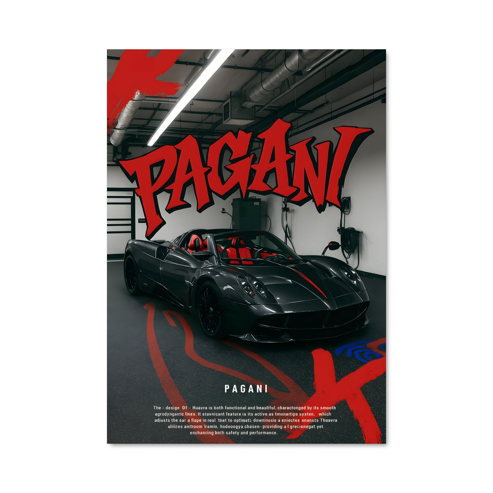 Poster Noir et Flammes