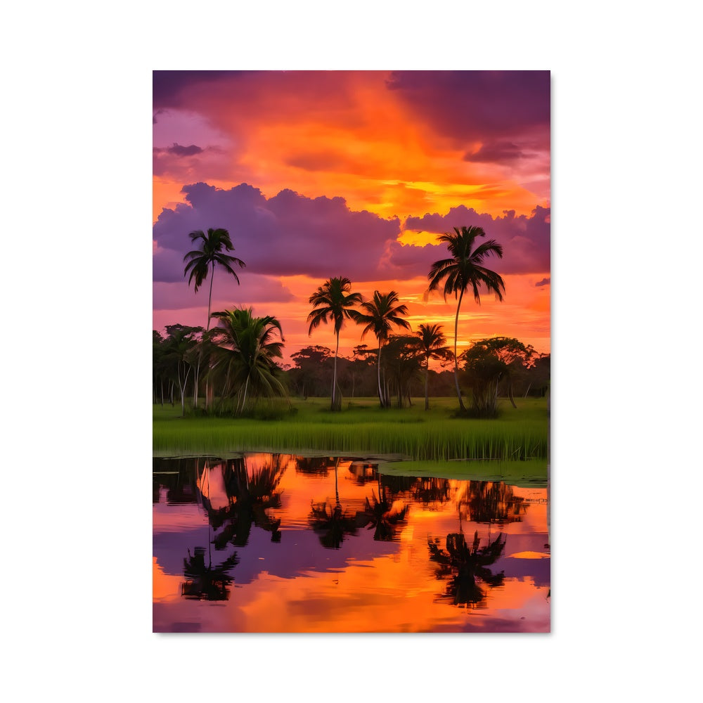 Poster Coucher de Soleil Pantanal