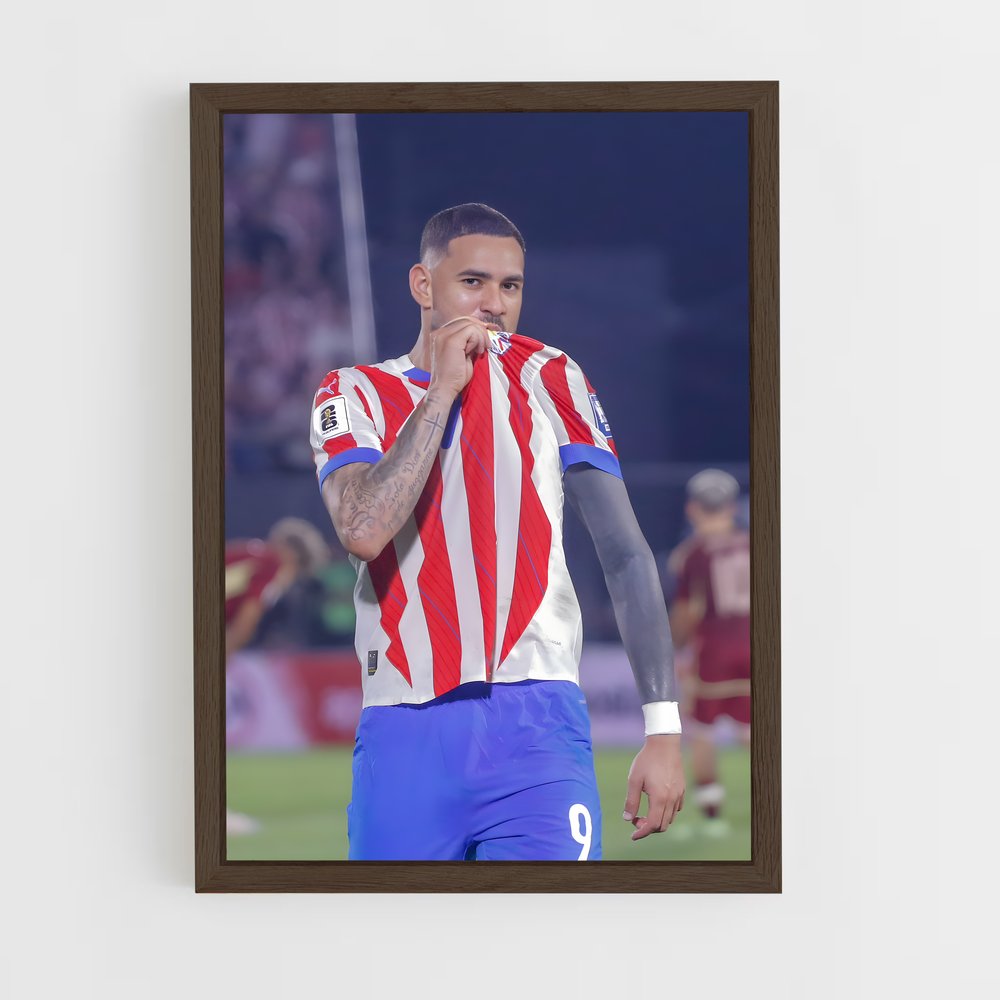 ap-paraguay national football team-3 cadre Bois foncé